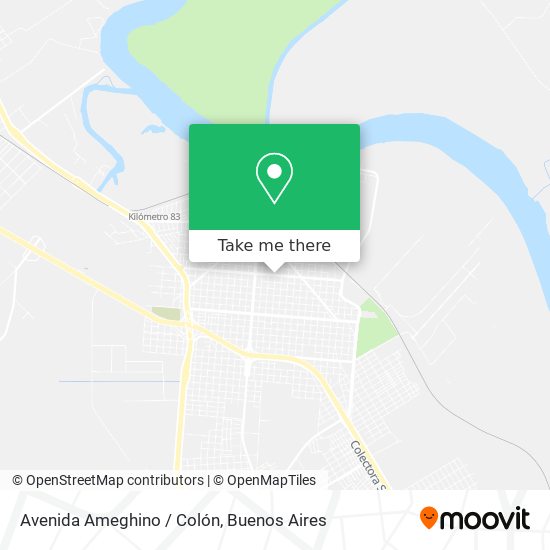Avenida Ameghino / Colón map
