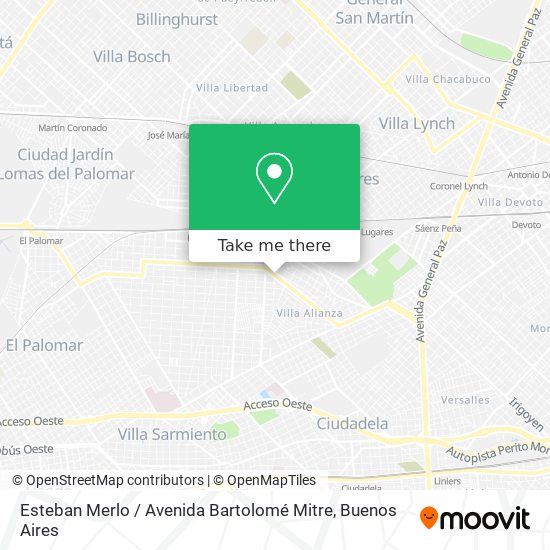 Esteban Merlo / Avenida Bartolomé Mitre map