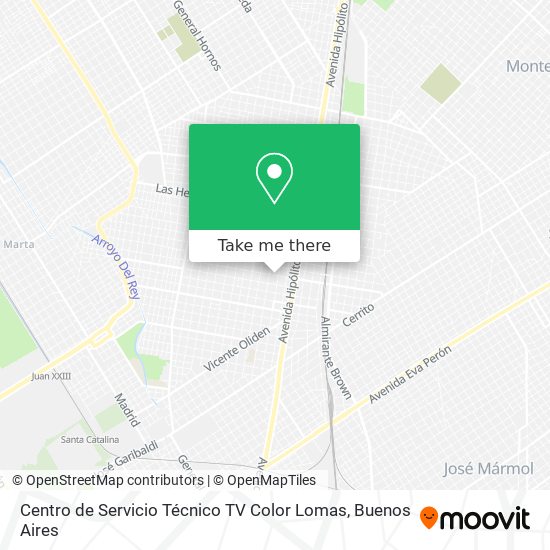 Mapa de Centro de Servicio Técnico TV Color Lomas
