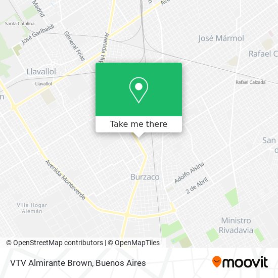 VTV Almirante Brown map