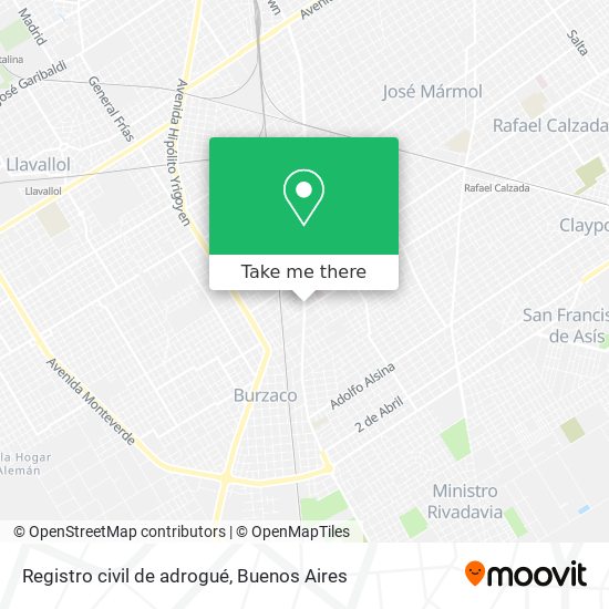 Mapa de Registro civil de adrogué