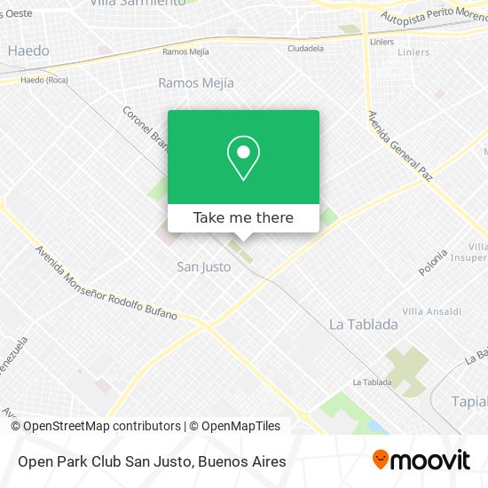 Open Park Club San Justo map