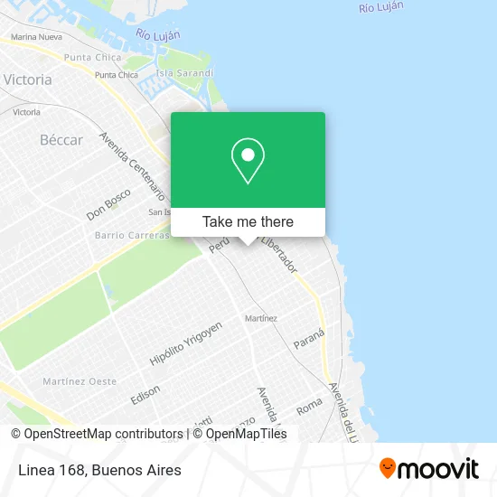 Linea 168 map