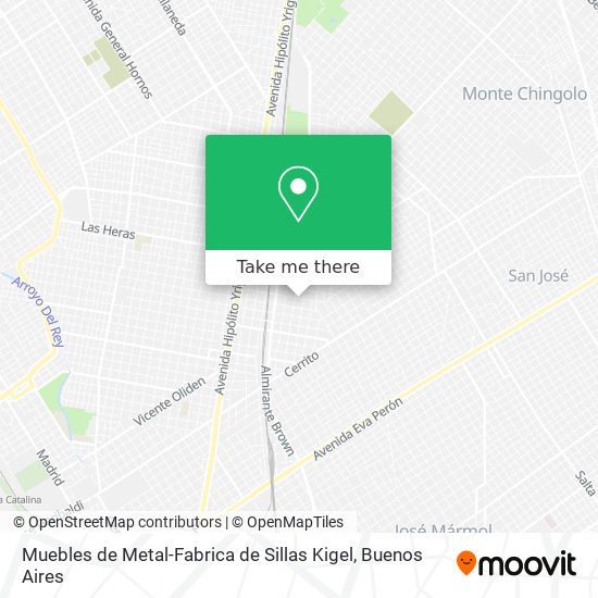Muebles de Metal-Fabrica de Sillas Kigel map