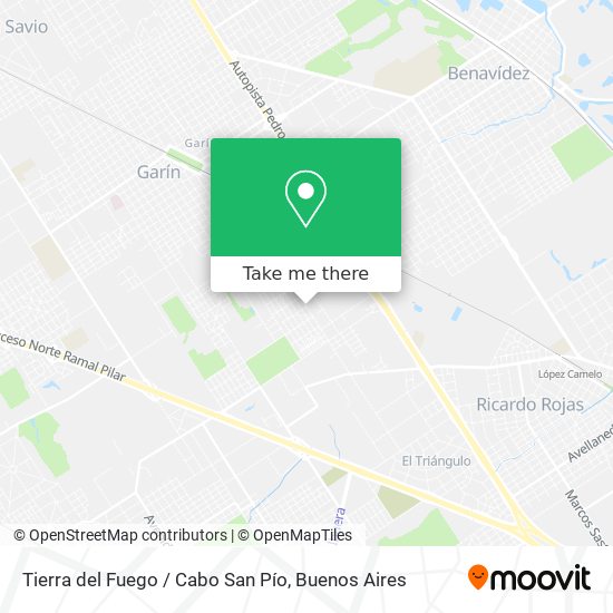Mapa de Tierra del Fuego / Cabo San Pío