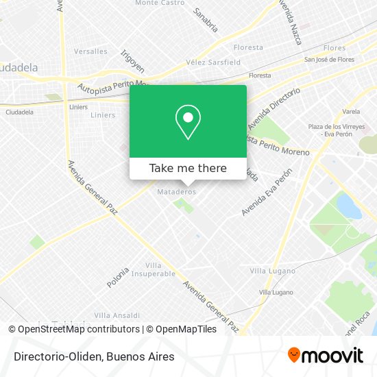 Directorio-Oliden map