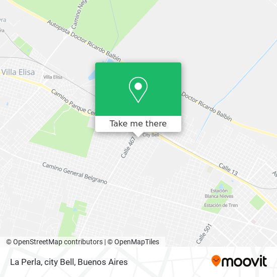 Mapa de La Perla, city Bell