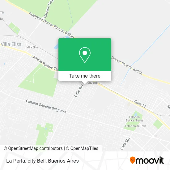 La Perla, city Bell map