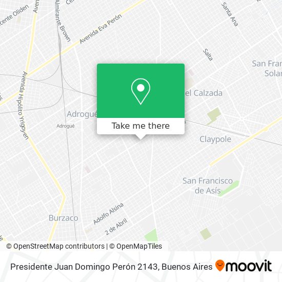 Presidente Juan Domingo Perón 2143 map