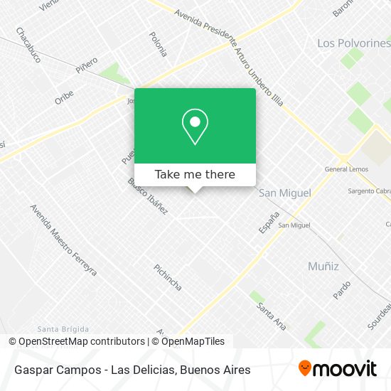 Gaspar Campos - Las Delicias map