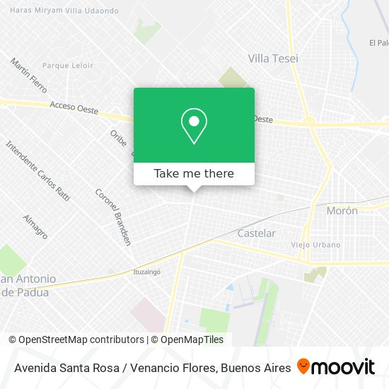 Avenida Santa Rosa / Venancio Flores map