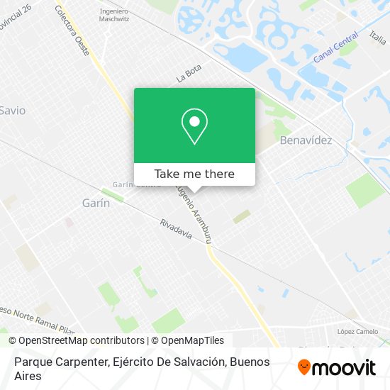 Mapa de Parque Carpenter, Ejército De Salvación