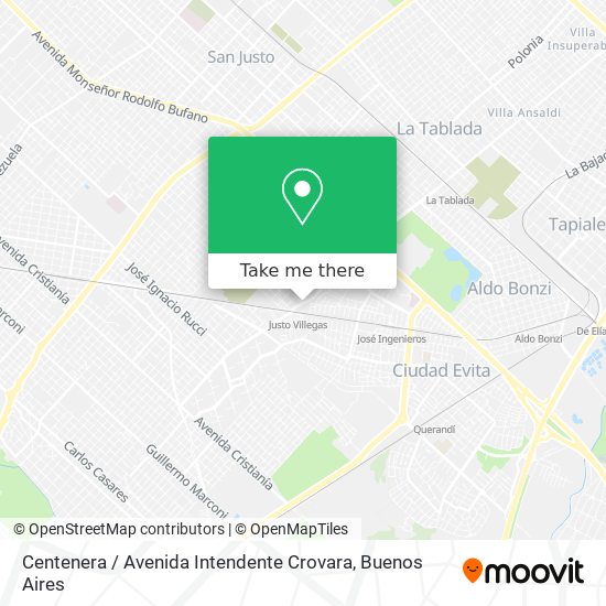 Centenera / Avenida Intendente Crovara map