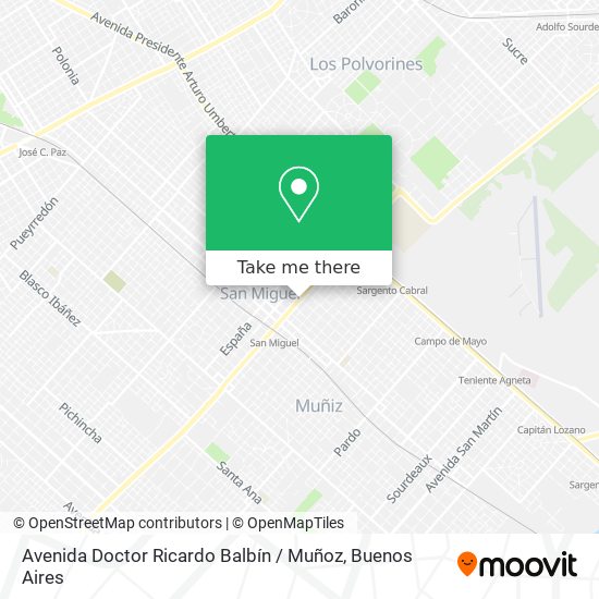 Avenida Doctor Ricardo Balbín / Muñoz map