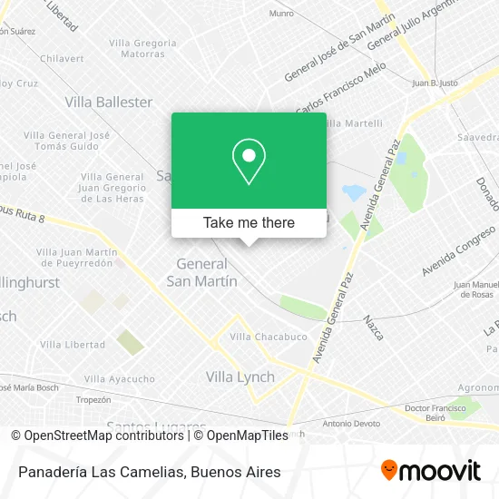 Panadería Las Camelias map
