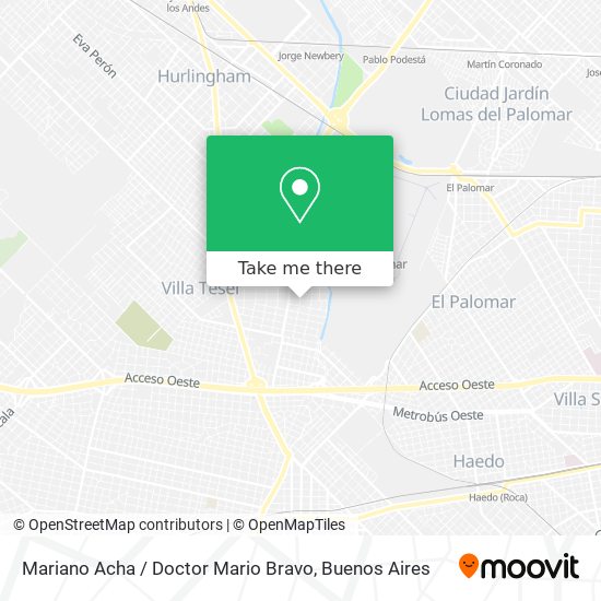 Mariano Acha / Doctor Mario Bravo map