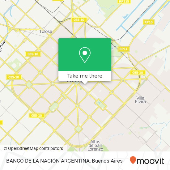 BANCO DE LA NACIÓN ARGENTINA map