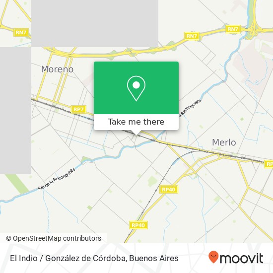 Mapa de El Indio / González de Córdoba