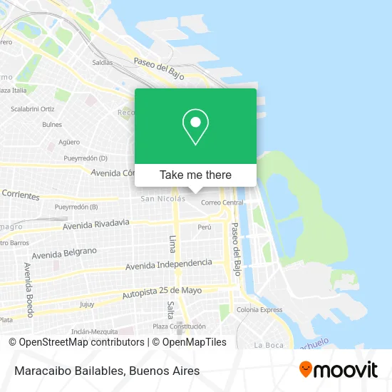 Mapa de Maracaibo Bailables