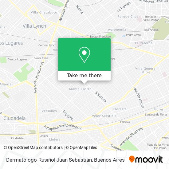 Mapa de Dermatólogo-Rusiñol Juan Sebastián