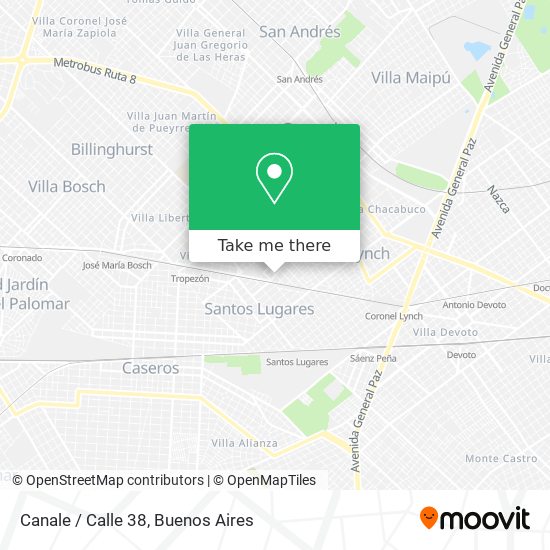 Mapa de Canale / Calle 38