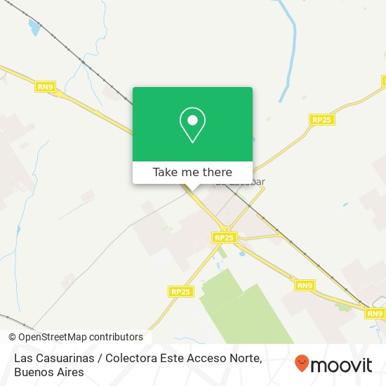 Mapa de Las Casuarinas / Colectora Este Acceso Norte