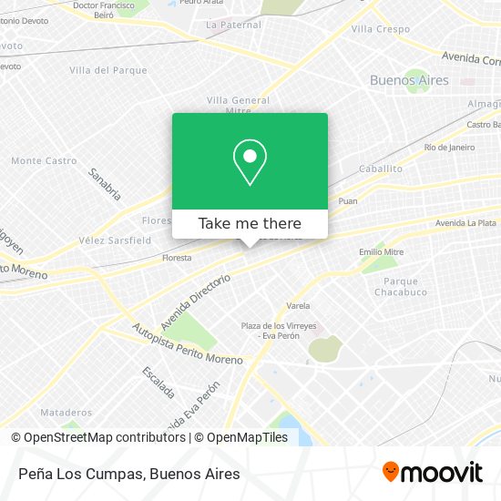 Peña Los Cumpas map
