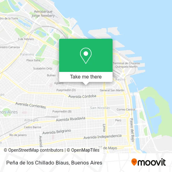 Peña de los Chillado Biaus map