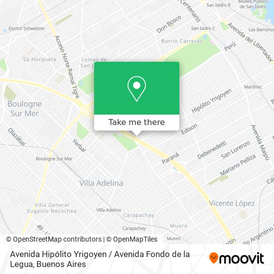 Avenida Hipólito Yrigoyen / Avenida Fondo de la Legua map