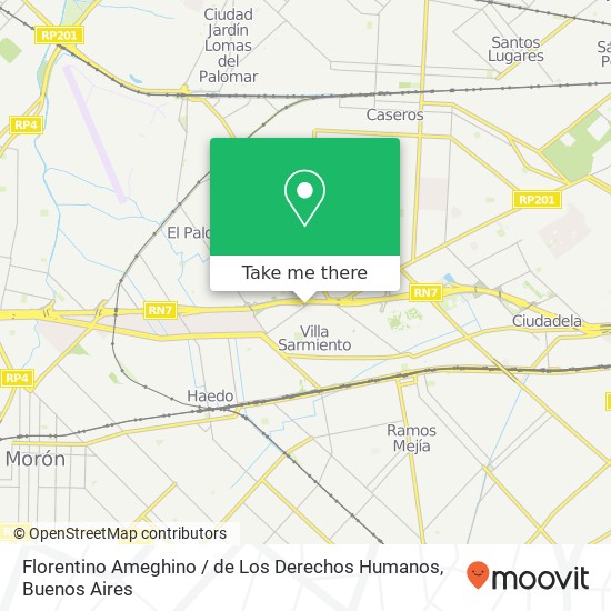 Florentino Ameghino / de Los Derechos Humanos map