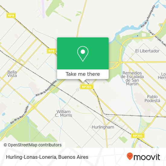 Hurling-Lonas-Lonería map