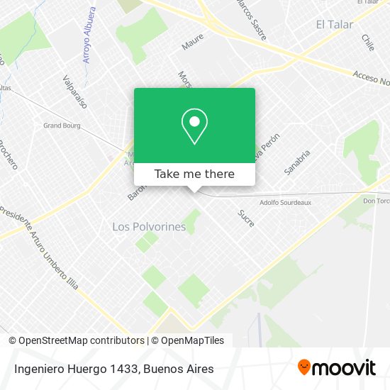 Mapa de Ingeniero Huergo 1433