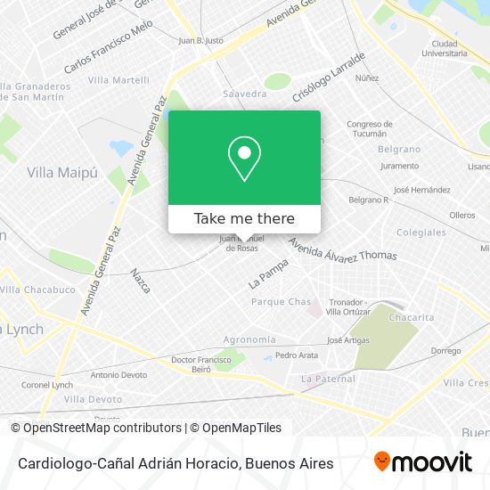 Mapa de Cardiologo-Cañal Adrián Horacio