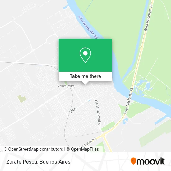 Mapa de Zarate Pesca
