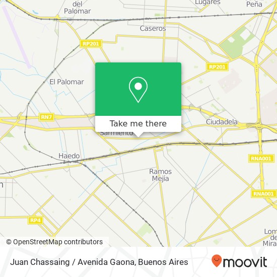 Mapa de Juan Chassaing / Avenida Gaona