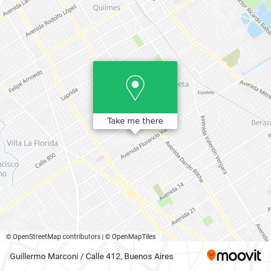 Mapa de Guillermo Marconi / Calle 412