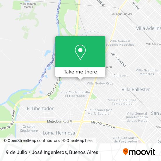 9 de Julio / José Ingenieros map
