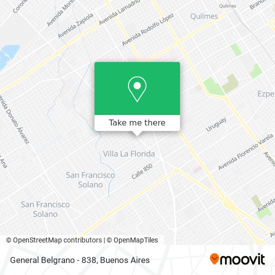 General Belgrano - 838 map