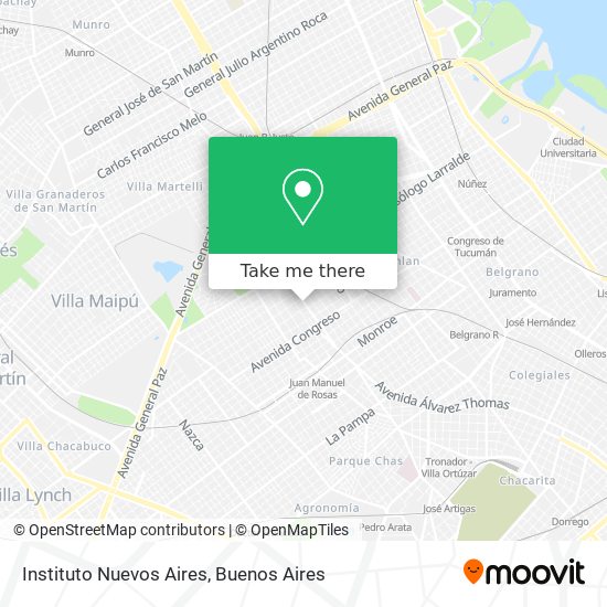Mapa de Instituto Nuevos Aires