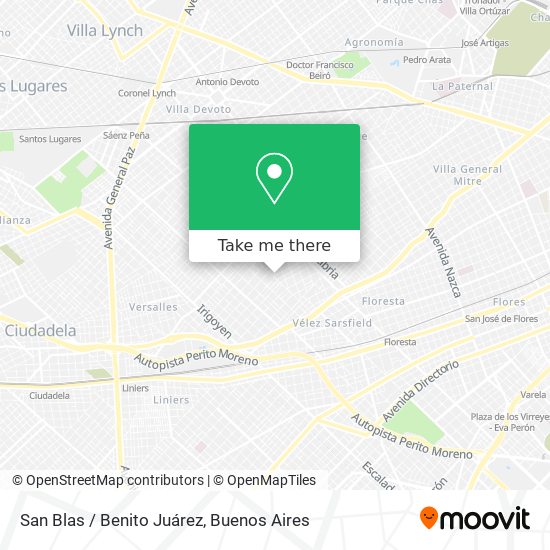 Mapa de San Blas / Benito Juárez