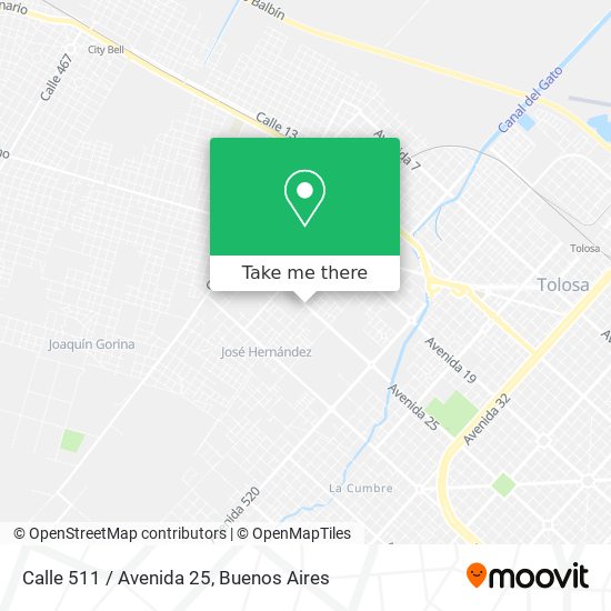 Mapa de Calle 511 / Avenida 25