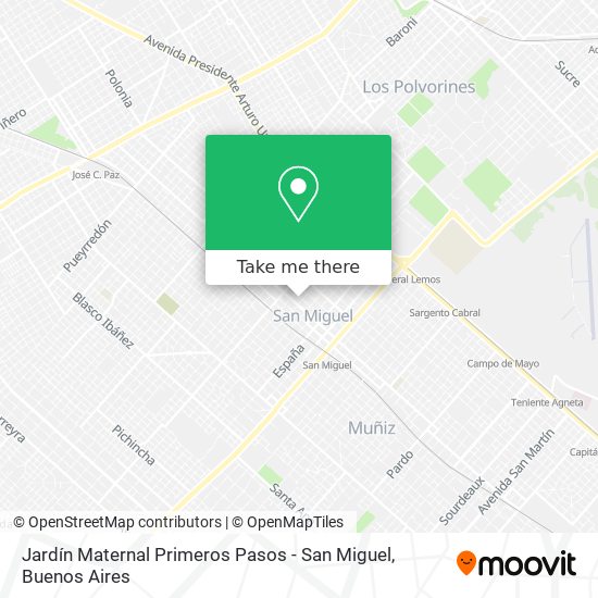 Jardín Maternal Primeros Pasos - San Miguel map