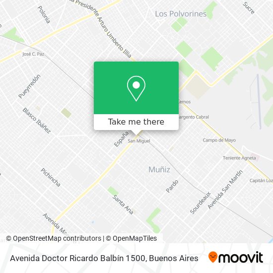 Avenida Doctor Ricardo Balbín 1500 map