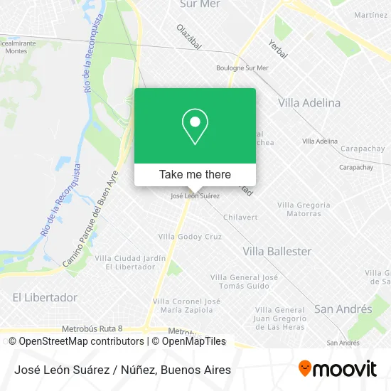 Mapa de José León Suárez / Núñez