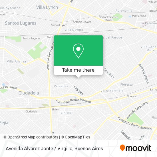 Mapa de Avenida Alvarez Jonte / Virgilio