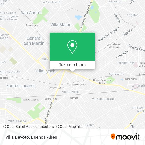 Villa Devoto map