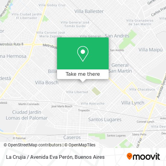 La Crujía / Avenida Eva Perón map