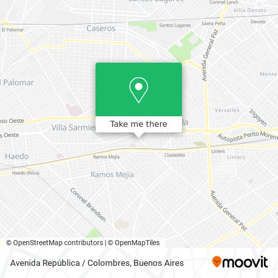 Avenida República / Colombres map