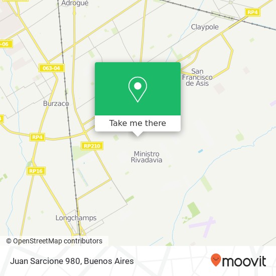 Juan Sarcione 980 map