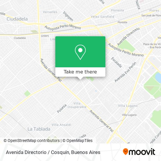 Mapa de Avenida Directorio / Cosquín